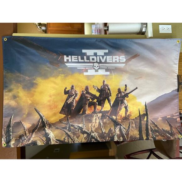 Helldivers II 2 Giant 5ft Flag Banner Poster PS5 XBOX PC